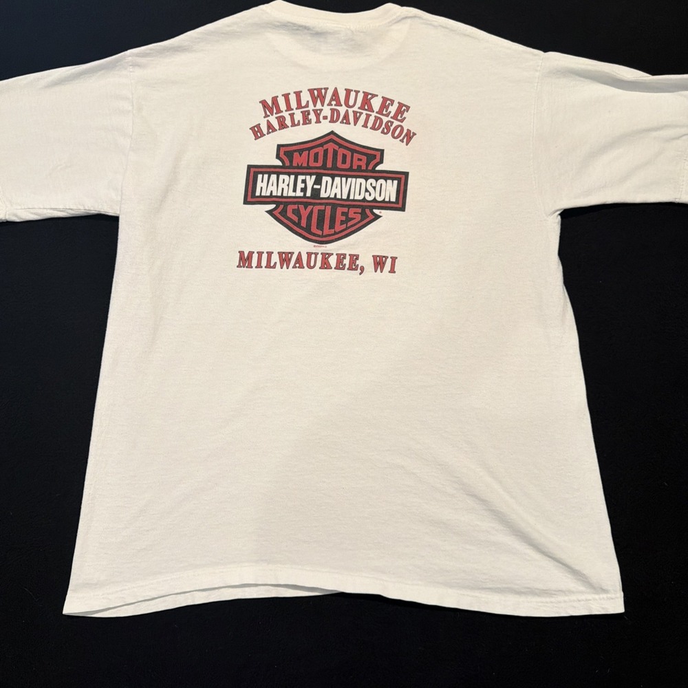 HARLEY DAVIDSON 100 Years of Great Motorcycles Milwaukee Mens Size XL - Picture 7 of 7